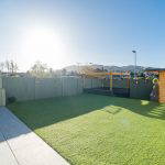 Back garden with artificial grass