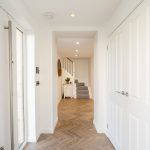 Modern hallway leading to staircase