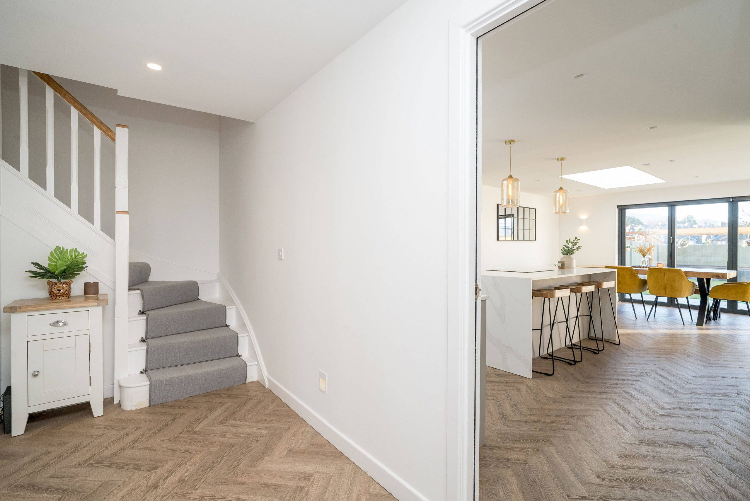 Modern hallway with staircase