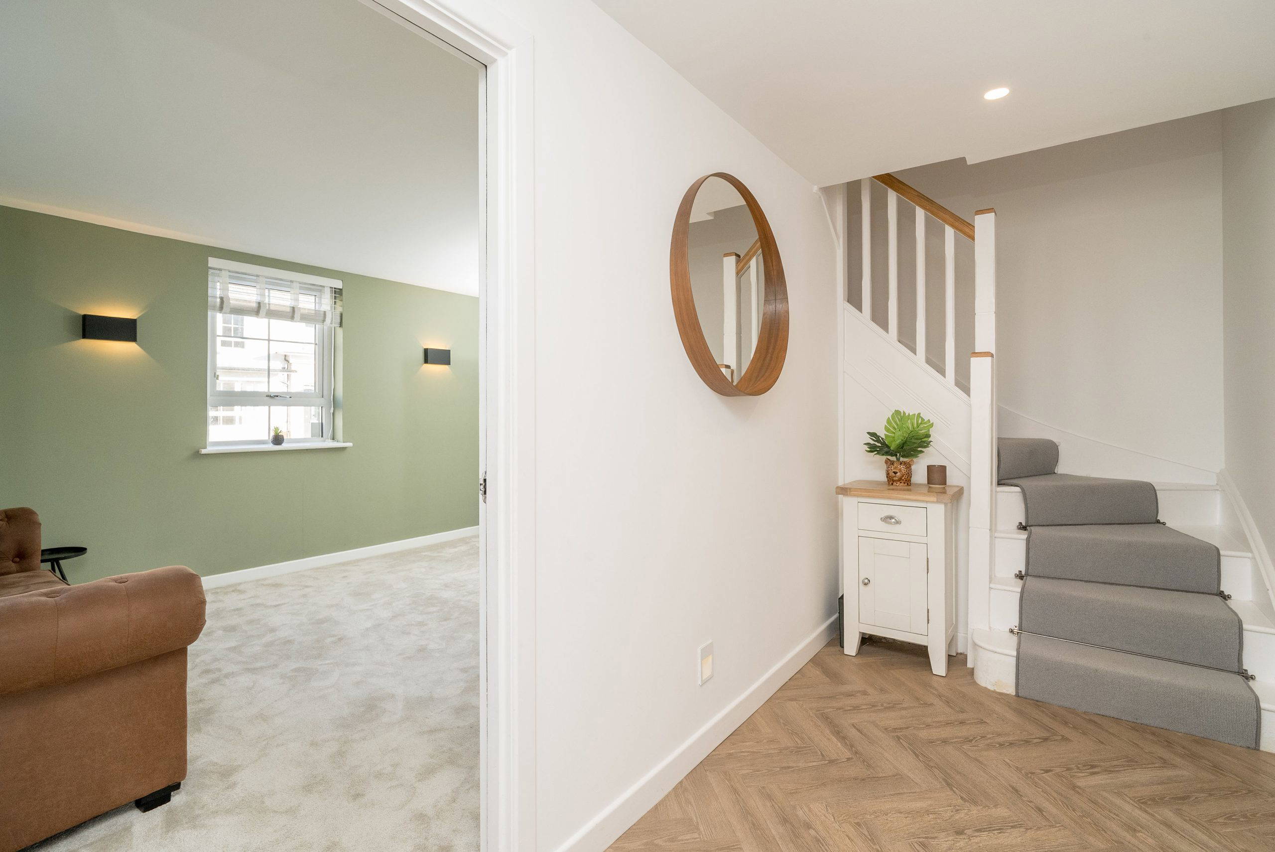 Hallway with a staircase